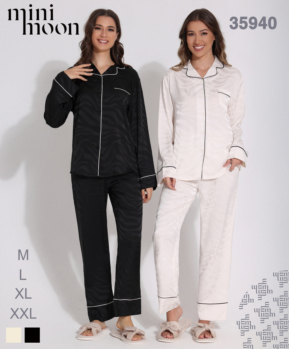 Pyjama 2pcs en Satin - 35940 F2