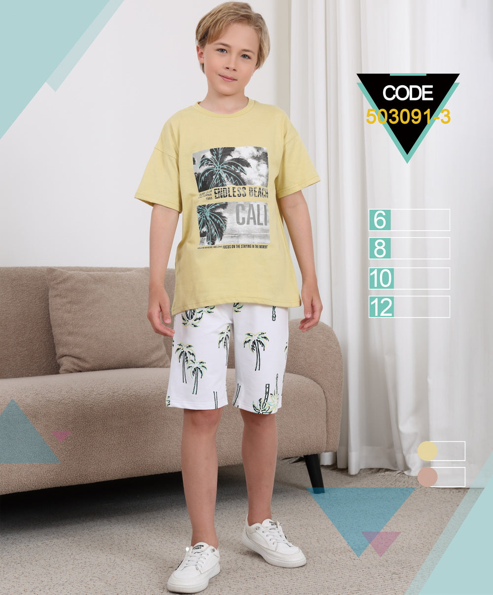ENSEMBLE T-SHIRT ET SHORT ENFANT (6-12) - 503091-3 A2