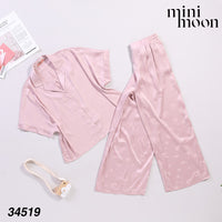 Satin Pajamas 2Pcs - 34519