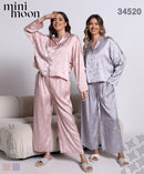 Satin Pajamas 2Pcs - 34520