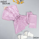 Satin Pajamas 3Pcs - 34534