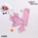 Satin Pajamas 2Pcs - 34535