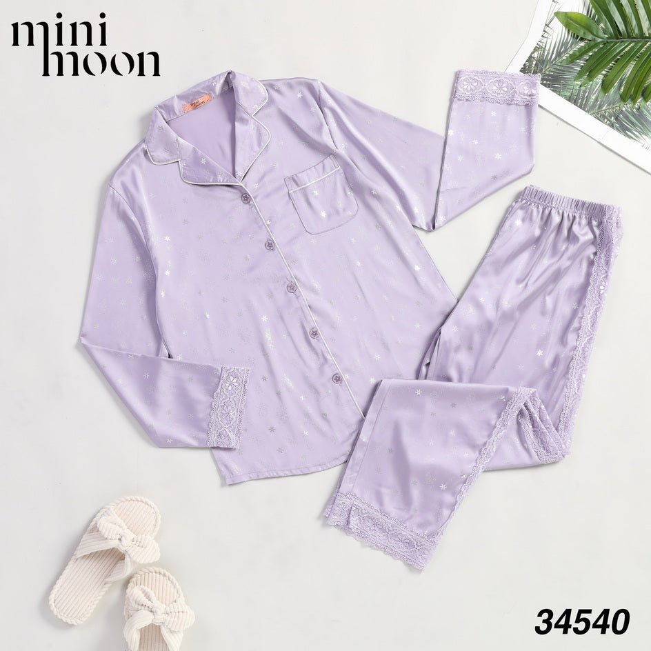 Satin Pajamas 2Pcs - 34540