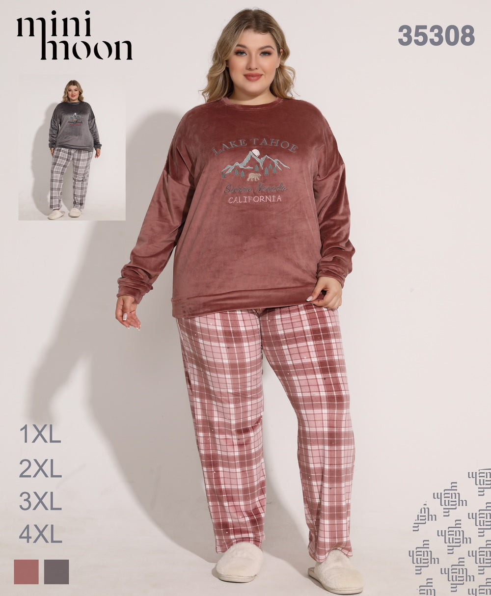Pyjama Grandes tailles 2Pcs - 35308 E2