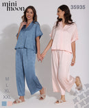 Satin Pajamas 2Pcs - 34543