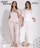 Satin Pajamas 2Pcs - 34543