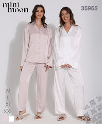 Satin Pajamas 2Pcs - 34543