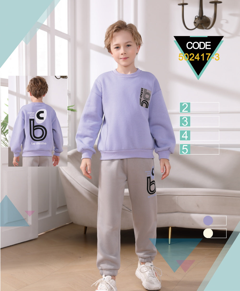 ENSEMBLE SWEAT-SHIRT ET PANTALON JOGGER ENFANT - 502417-3 H3