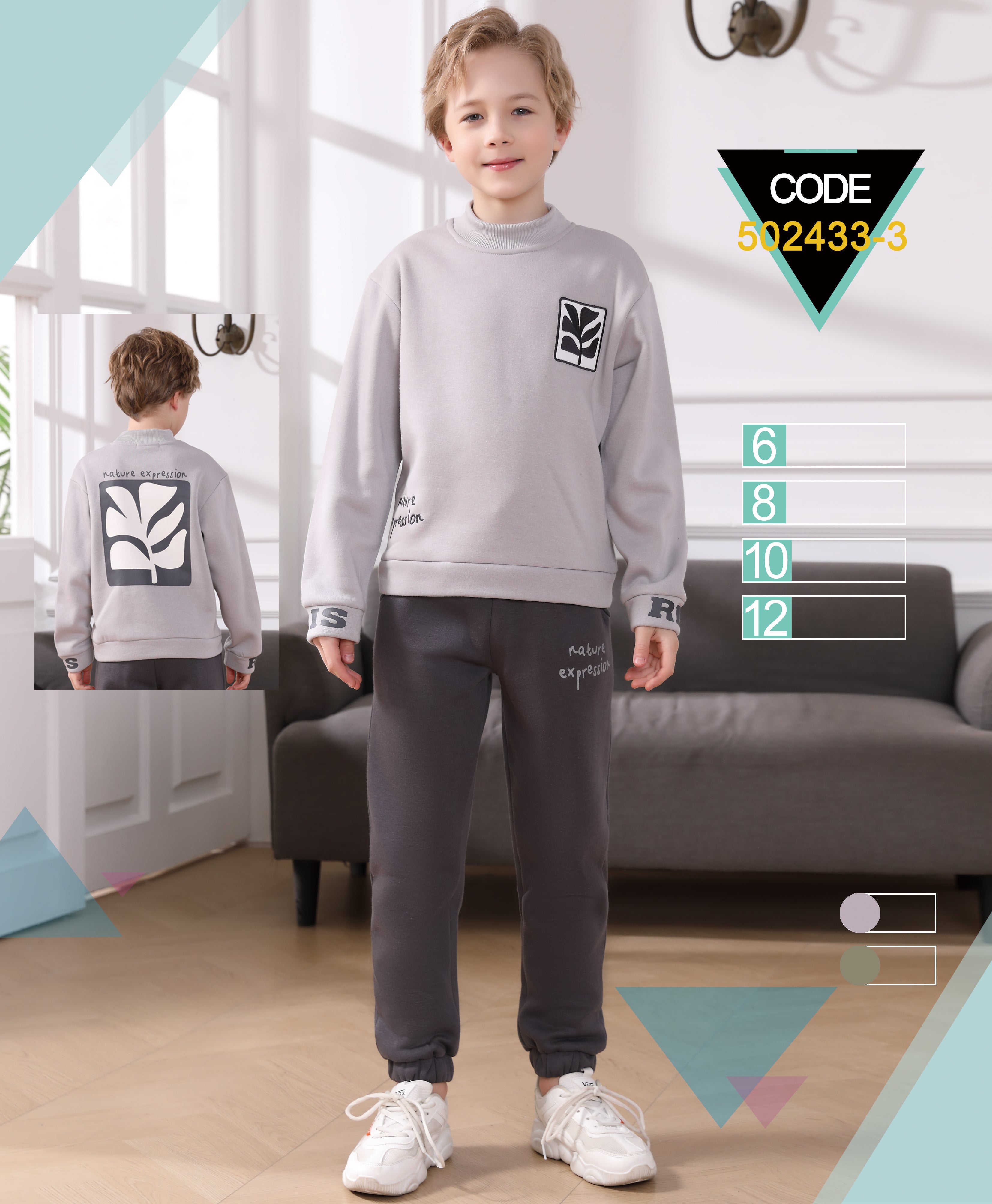 CHILDREN'S SWEATSHIRT AND JOGGERS SET - 502378-3