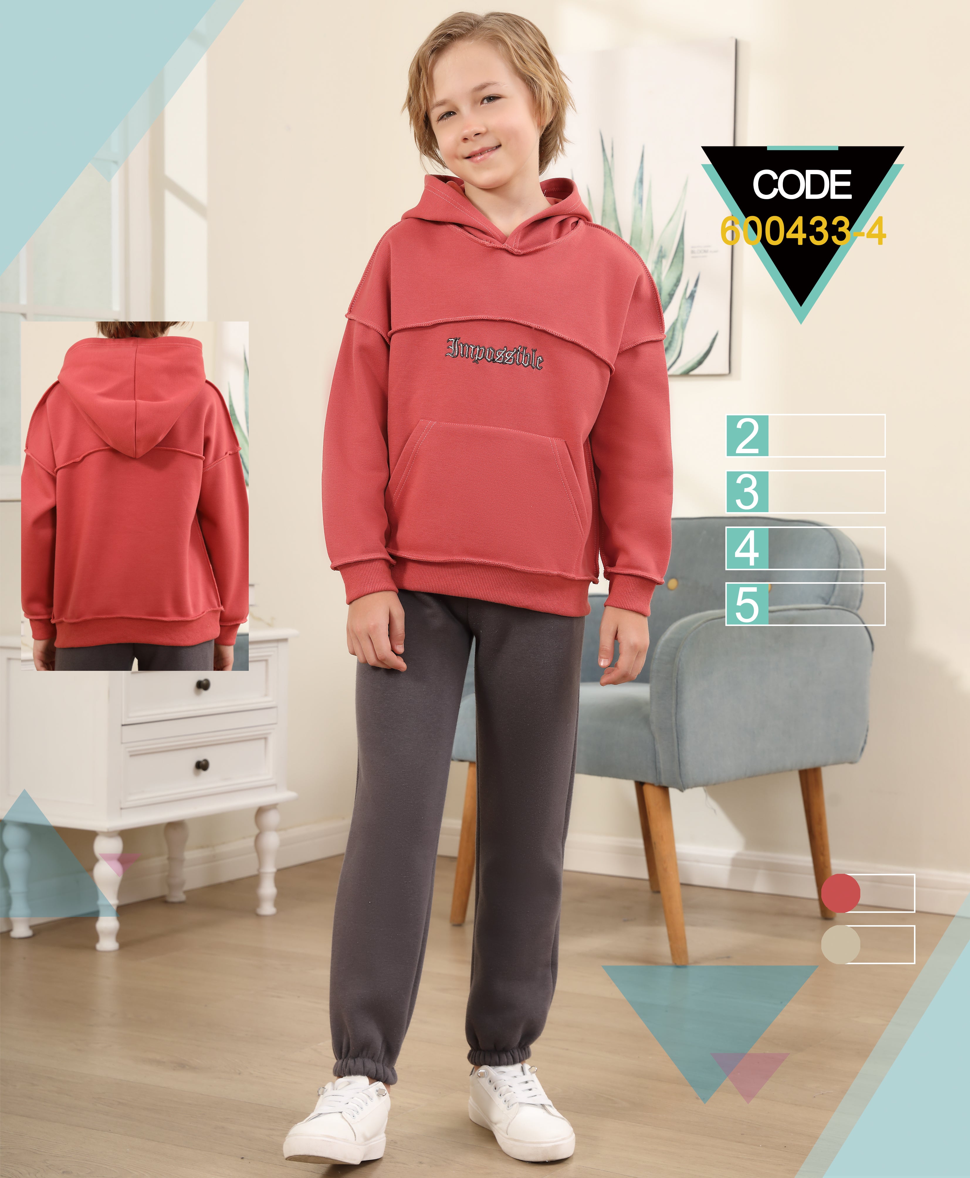 CHILDREN'S HOODIE AND JOGGERS SET - 600433-4