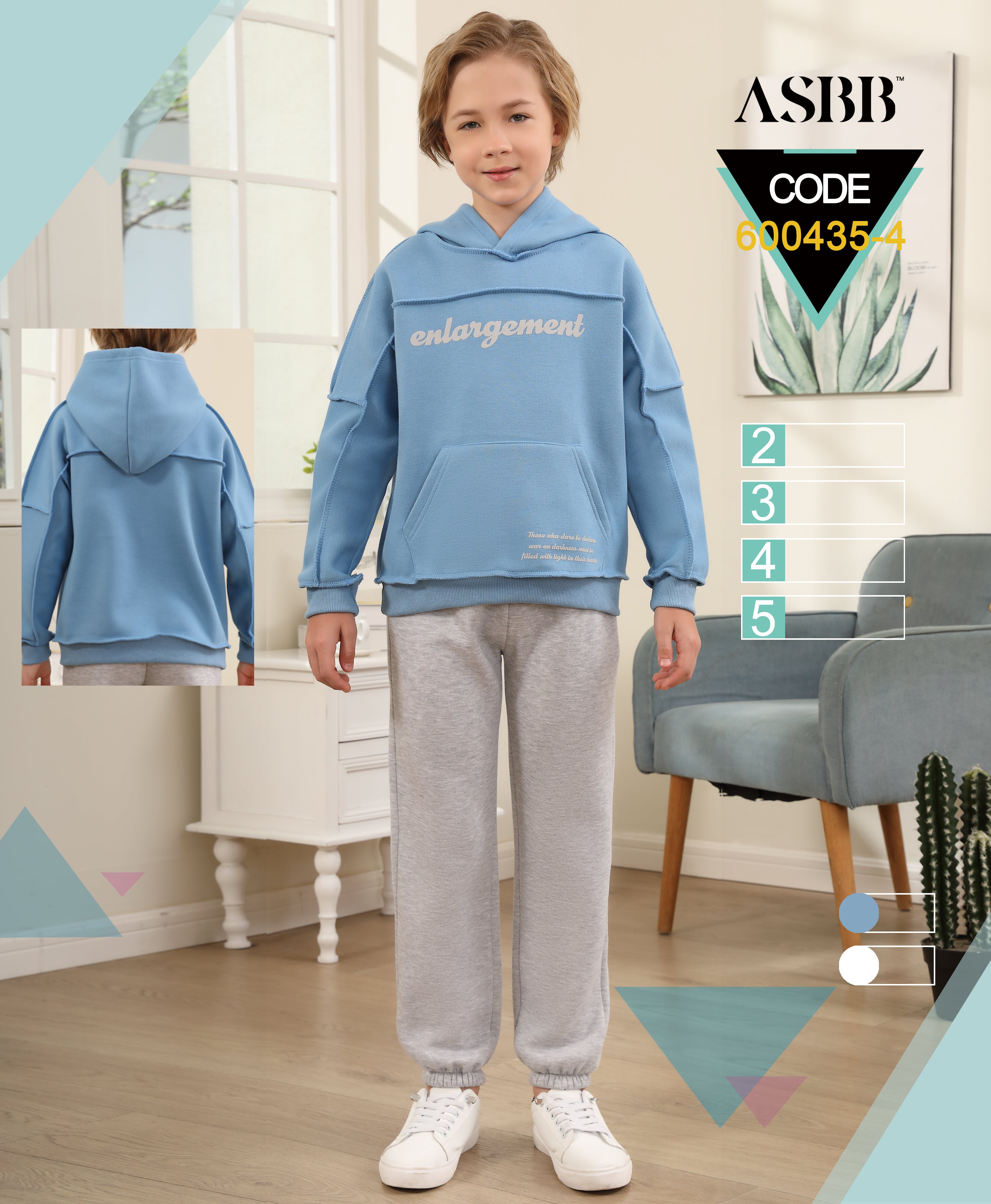 ENSEMBLE SWEAT  À CAPUCHE ET PANTALON JOGGER ENFANT - 600435-4 H2