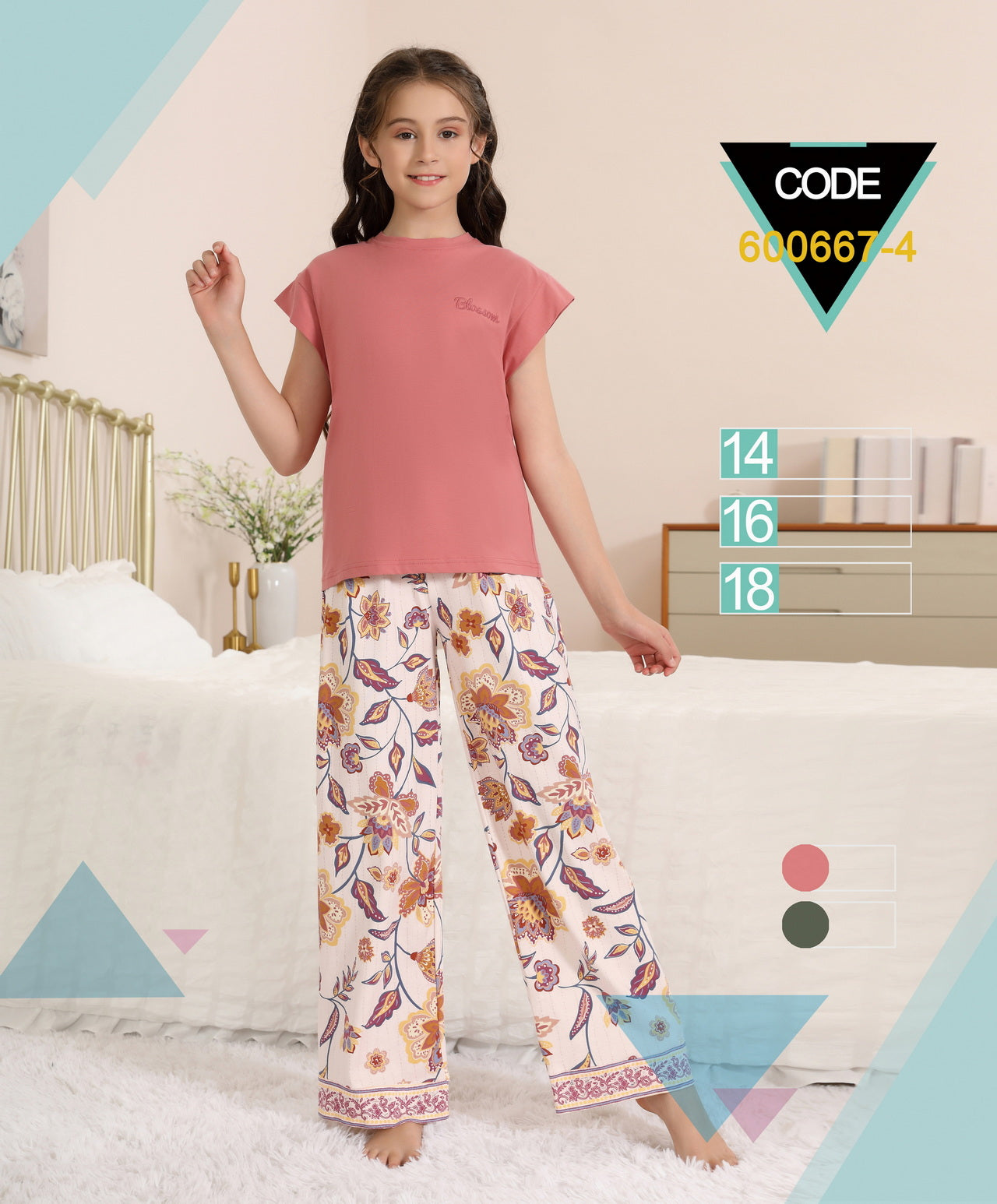 Pyjama enfant 2PCS (14-18) - 600667-4 A4